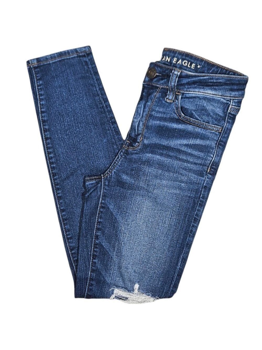 American Eagle Next Level Stretch Jeans 4 Regular Distressed Ripped Skinny